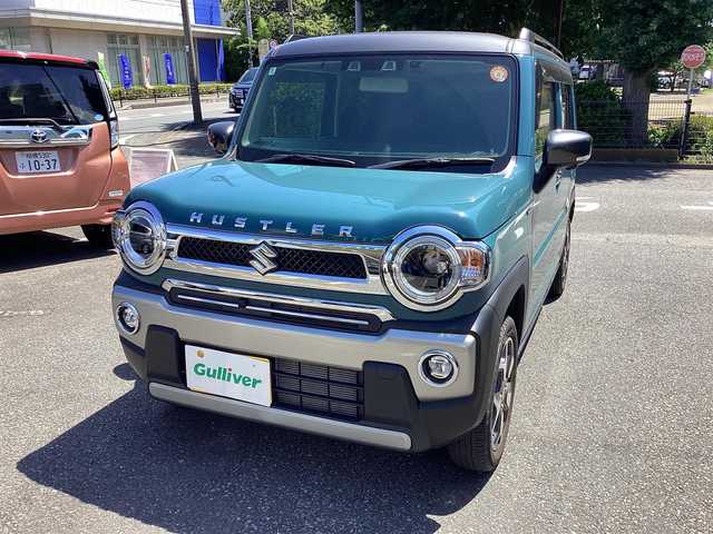 スズキ ハスラー Jスタイル ターボ 神奈川県 2022(令4)年 1.5万km デニムブルー ガンメタリック 2トーン 純正8インチナビ、TV/アラウンドビューモニタ/セーフティーサポート/・ドライブレコーダー/・ETC/・シートヒーター/・レーダークルーズコントロール/・プリクラッシュ/・パドルシフト/・シートバックテーブル/・電動格納式ミラー/・オートライト/・LEDヘットライト/・LEDフォグライト/・アイドリングストップ/・スマートキー×２/・プッシュスタート/・バックソナー/・純正１５インチアルミ/・保証書/・取説