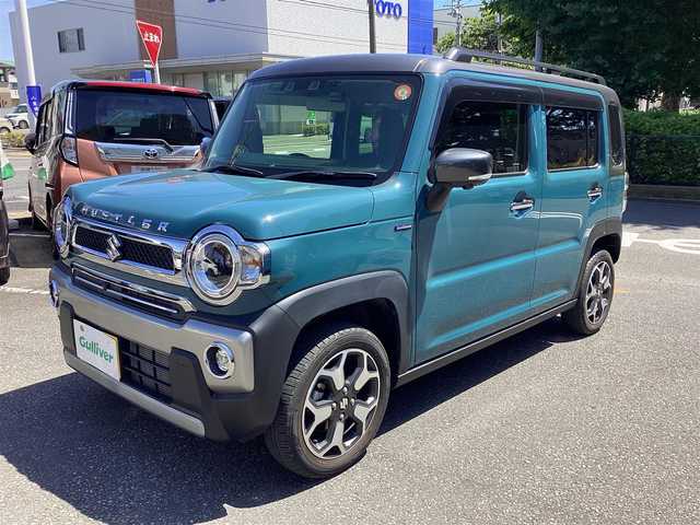 スズキ ハスラー Jスタイル ターボ 神奈川県 2022(令4)年 1.5万km デニムブルー ガンメタリック 2トーン 純正8インチナビ、TV/アラウンドビューモニタ/セーフティーサポート/・ドライブレコーダー/・ETC/・シートヒーター/・レーダークルーズコントロール/・プリクラッシュ/・パドルシフト/・シートバックテーブル/・電動格納式ミラー/・オートライト/・LEDヘットライト/・LEDフォグライト/・アイドリングストップ/・スマートキー×２/・プッシュスタート/・バックソナー/・純正１５インチアルミ/・保証書/・取説