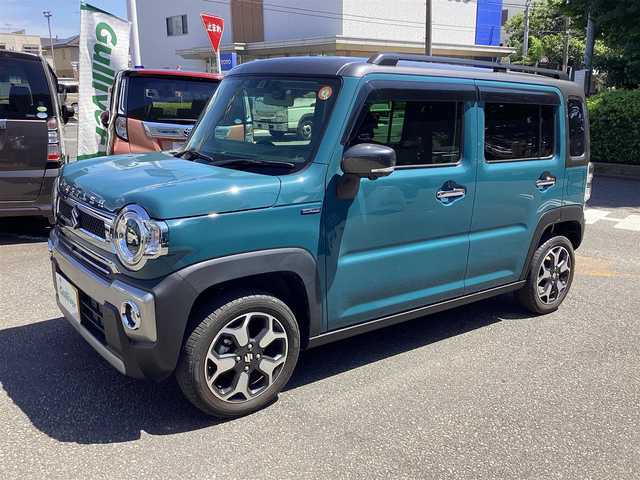 スズキ ハスラー Jスタイル ターボ 神奈川県 2022(令4)年 1.5万km デニムブルー ガンメタリック 2トーン 純正8インチナビ、TV/アラウンドビューモニタ/セーフティーサポート/・ドライブレコーダー/・ETC/・シートヒーター/・レーダークルーズコントロール/・プリクラッシュ/・パドルシフト/・シートバックテーブル/・電動格納式ミラー/・オートライト/・LEDヘットライト/・LEDフォグライト/・アイドリングストップ/・スマートキー×２/・プッシュスタート/・バックソナー/・純正１５インチアルミ/・保証書/・取説