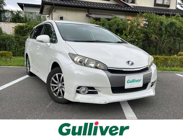 トヨタ ウィッシュ 1．8S 福島県 2014(平26)年 9.7万km ホワイトパールクリスタルシャイン 社外ナビ/BT、ワンセグTV、MSV、/ETC/リモコンキー/オートライト/ドアバイザー/純正AW