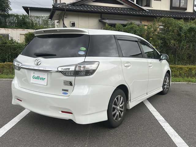 トヨタ ウィッシュ 1．8S 福島県 2014(平26)年 9.7万km ホワイトパールクリスタルシャイン 社外ナビ/BT、ワンセグTV、MSV、/ETC/リモコンキー/オートライト/ドアバイザー/純正AW