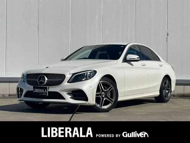 メルセデス・ベンツ Ｃ２２０ｄ アバンギャルド　AMGライン 東京都 2018(平30)年 4.3万km 白 後期モデル/メーカーナビ/フルセグTV/Apple CAR PLAY/ACC/BSM/LKA/エアサス/黒革シート/シートヒーター/パドルシフト/前後ドラレコ/ETC2.0