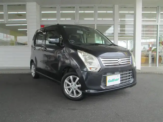 スズキ ワゴンＲ FX－LTD 千葉県 2013(平25)年 4万km ブルーイッシュブラックパール3 純正CDオーディオ/AUX/ヘッドライトレベライザー/ウインカードアミラー/アイドリングストップ/プライバシーガラス/プッシュスタート/スマートキー/ドアバイザー/ETC/H27、28、30、R2、4、6年記録簿
