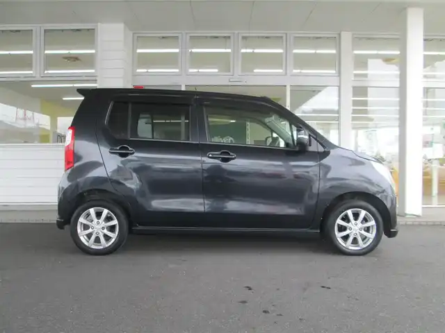 スズキ ワゴンＲ FX－LTD 千葉県 2013(平25)年 4万km ブルーイッシュブラックパール3 純正CDオーディオ/AUX/ヘッドライトレベライザー/ウインカードアミラー/アイドリングストップ/プライバシーガラス/プッシュスタート/スマートキー/ドアバイザー/ETC/H27、28、30、R2、4、6年記録簿