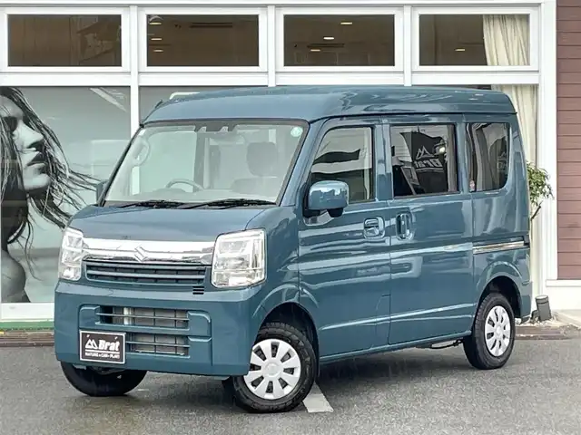 スズキ エブリイ JOINターボ 栃木県 2024(令6)年 0.1万km デニムブルーメタリック 【電子制御式4WD】/SUZUKIセーフティサポート/純正7インチディスプレイオーディオ/Bluetooth接続/バックカメラ/両側パワースライド/運転席シートヒーター/リヤヒーター/LEDヘッドライプ/ヘッドライトレベライザー/オートライト/ハイビームアシスト/USB電源ソケット(TypeA/TypeC)/キーレスプッシュスタート/LEDルームランプ/オートエアコン