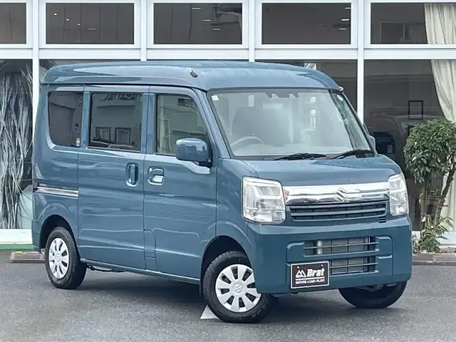スズキ エブリイ JOINターボ 栃木県 2024(令6)年 0.1万km デニムブルーメタリック 【電子制御式4WD】/SUZUKIセーフティサポート/純正7インチディスプレイオーディオ/Bluetooth接続/バックカメラ/両側パワースライド/運転席シートヒーター/リヤヒーター/LEDヘッドライプ/ヘッドライトレベライザー/オートライト/ハイビームアシスト/USB電源ソケット(TypeA/TypeC)/キーレスプッシュスタート/LEDルームランプ/オートエアコン