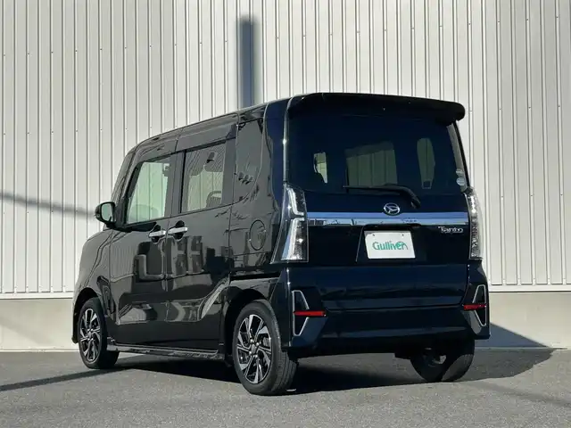 ダイハツ タント カスタム X セレクション 群馬県 2020(令2)年 3.6万km ブラックマイカメタリック 社外7インチSDナビ（FM/AM/CD/DVD/BT/フルセグTV）/ワンオーナー/ETC/バックカメラ/前後ドラレコ/シートヒーター（D+N席）/両側パワースライドドア/ロングスライドシート/プッシュスタート/ステアリングスイッチ/純正フロアマット/純正14インチAW/LEDヘッドライト/LEDフォグライト/取説・保証書・記録簿/前後コーナーセンサー/PWRモード/スマートアシスト/・衝突回避支援/・レーンキープアシスト/・VSC