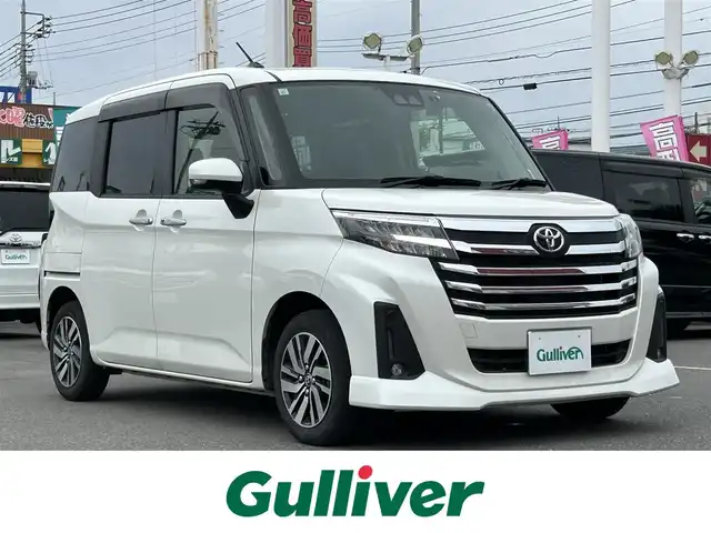 トヨタ ルーミー カスタムG 群馬県 2021(令3)年 3.7万km パール ワンオーナー/フルセグテレビ/バックカメラ/アイドリングストップ/クルーズコントロール/プッシュスタート/両側パワースライドドア/ビルドインETC/オートライト/オートマチックハイビーム/ABS/前後コーナーセンサー