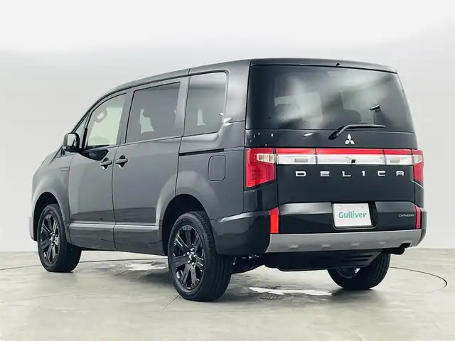 三菱 デリカＤ：５ シャモニー 福島県 2025(令7)年 0.1千km 黒Ⅱ 登録済未使用車/衝突軽減ブレーキ/・レーンキープアシスト/・ブラインドスポットモニター/・レーダークルーズコントロール/ALPINE製11インチナビ/・型番：EX11NX/・フルセグTV/BT/CD/DVD/USB/HDMI/・バックカメラ/全方位カメラ/両側パワースライドドア/パワーバックドア/アイドリングストップ/電子パーキング/・オートホールド/革巻きステアリング/・ステアリングリモコン/・ステアリングヒーター/・パドルシフト/ハーフレザーシート/・シートヒーター(運転席/助手席)/・パワーシート(運転席)/プッシュスタート/・スマートキー/・スペアキー/LEDヘッドライト/・オートライト/・フォグライト/・オートマチックハイビーム