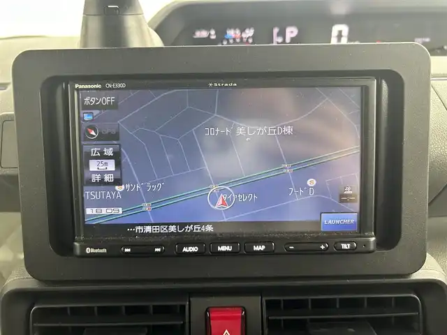 ダイハツ タント X 道央・札幌 2019(令1)年 2.9万km ブラックマイカメタリック ・4WD/・社外ナビ/・バックカメラ/・ワンセグTV/・Bluetooth/・衝突被害軽減ブレーキ/・レーンキープアシスト/・左パワースライドドア/・アイドリングストップ/・コーナーセンサー/・横滑り防止装置/・プッシュスタート/・スマートキー/・電格ミラー