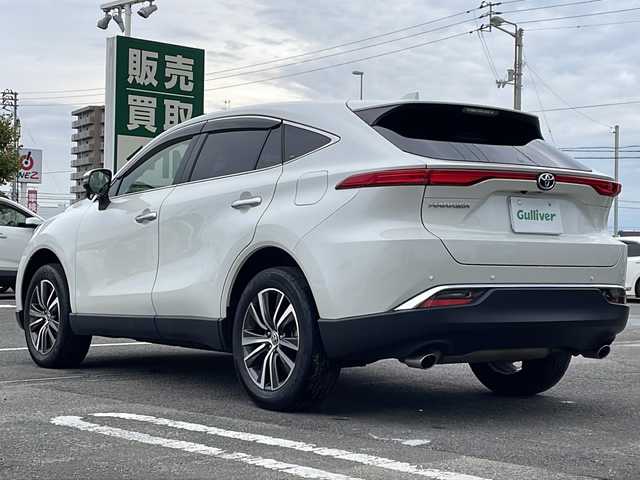 トヨタ ハリアー G 徳島県 2021(令3)年 5.1万km ホワイトパールクリスタルシャイン 純正ナビ/（ラジオ/フルセグ/BT/USB/AUX）/バックカメラ/ビルトインETC/追従式クルーズコントロール/ブラインドスポットモニター/デジタルインナーミラー/オートブレーキホールド/電動リアゲート/合皮シート/D席パワーシート/前後コーナーセンサー/LEDヘッドライト/純正フロアマット