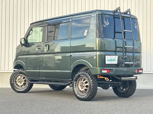 スズキ エブリィ ワゴン JPターボ 群馬県 2020(令2)年 4.2万km クールカーキPM ワンオーナー/純正ディスプレイオーディオ（DVD/Bluetooth/FM/AM/Ipod)/ドライブレコーダー（HDR360GW）/エンジンスタートボタン/社外アルミホイール（プラスラインフィールドコンクエスト）/デュアルカメラブレーキサポート/シーケンシャルLEDランプ/社外マフラー（プラスライン）/社外アルミリアラダー/サイドステップ（DA17-SSP）/牽引フック（プラスライン）/社外フロントカバー/LEDヘッドライト（POLARG)/横滑り防止/純正フロアマット/保証書/取扱証明書/スペアキー