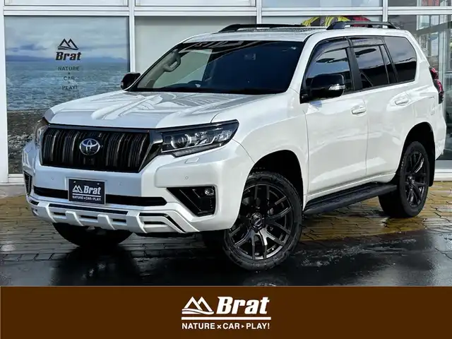 トヨタ ランドクルーザー プラド TX Lパッケージ ブラックED 道北・旭川 2021(令3)年 4.5万km ホワイトパールクリスタルシャイン メーカーオプションナビ/全方位カメラ/フルセグTV/マルチテレインモニター/サンルーフ/アドミレイションエアロ（前後）/RAYS20インチアルミホイール/コーナーセンサー/デジタルインナーミラー/ドライブレコーダー前後/黒革シート/前席パワーシート/前席シートヒーター/電動格納サードシート/ETC2.0