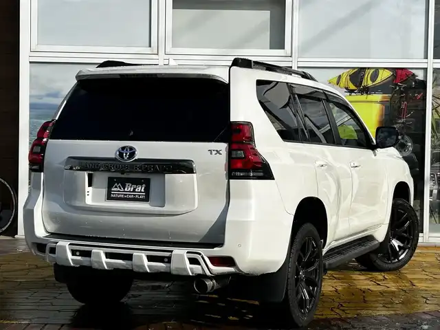 トヨタ ランドクルーザー プラド TX Lパッケージ ブラックED 道北・旭川 2021(令3)年 4.5万km ホワイトパールクリスタルシャイン メーカーオプションナビ/全方位カメラ/フルセグTV/マルチテレインモニター/サンルーフ/アドミレイションエアロ（前後）/RAYS20インチアルミホイール/コーナーセンサー/デジタルインナーミラー/ドライブレコーダー前後/黒革シート/前席パワーシート/前席シートヒーター/電動格納サードシート/ETC2.0