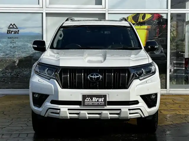 トヨタ ランドクルーザー プラド TX Lパッケージ ブラックED 道北・旭川 2021(令3)年 4.5万km ホワイトパールクリスタルシャイン メーカーオプションナビ/全方位カメラ/フルセグTV/マルチテレインモニター/サンルーフ/アドミレイションエアロ（前後）/RAYS20インチアルミホイール/コーナーセンサー/デジタルインナーミラー/ドライブレコーダー前後/黒革シート/前席パワーシート/前席シートヒーター/電動格納サードシート/ETC2.0