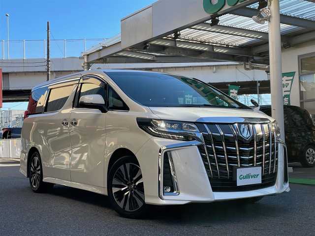 トヨタ アルファード S Cパッケージ 神奈川県 2020(令2)年 6.7万km ホワイトパールクリスタルシャイン ワンオーナー/純正ナビ/TV（フルセグ）/純正12.1インチフリップダウンモニター/CD/DVD/SD/BT/純正ドラレコ/ビルトインETC2.0/バックカメラ/両側パワースライドドア/純正18インチアルミホイール/プリクラッシュセーフティ/パーキングサポートブレーキ/レーントレーシングアシスト/ロードサインアシスト/クリアランスソナー/オートマチックハイビーム/オートライト/LEDライト/フォグライト/エンジンプッシュスタート/MTモード付きAT/ISOFIX/黒レザーシート/エアシート/シートヒーター/パワーシート/純正フロアマット/ドアバイザー/オールオートPW/集中ドアロック/電動格納ミラー/ウインカーミラー/ウッドコンビステアリング/ステアリングスイッチ/ステアリングヒーター/ダブルエアバック/サイドエアバック/カーテンエアバック/ニーエアバック/ABS/スマートキー/スペアキー