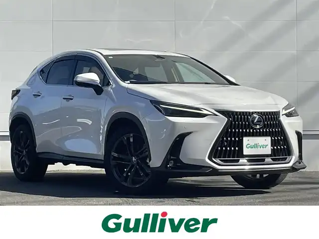レクサス ＮＸ 350h バージョンL 佐賀県 2023(令5)年 2万km ソニッククォーツ サンルーフ/デジタルインナーミラー/レクサスセーフティシステム＋/・プリクラッシュセーフティ/・レーンキープアシスト/・レーダークルーズコントロール/・オートマチックハイビーム/クリアランスソナー/ブラインドスポットモニター/パーキングアシスト/パーキングサポートブレーキ/プロアクティブドライビングアシスト/純正ディスプレイ/・コネクトナビ/・パノラミックビューモニター/・フルセグTV/BT/純正前後ドラレコ/LEDヘッドライト/フォグランプ/ETC2.0/純正20インチAW/茶革シート/パワーシート/シートメモリ/シートヒーター/シートベンチレーション/パワーバックドア/革巻きステアリング/パドルシフト/ステアリングヒーター/電動パーキングスイッチ/ブレーキホールド/ヘッドアップディスプレイ/後席100V電源/トノカバー/ラゲッジマット/スペアキー×１/カードキー×1/取扱説明/保証書