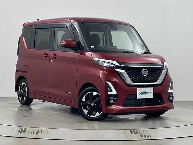 日産 ルークス HWS X プロパイロットED 埼玉県 2020(令2)年 5万km スパークリングレッドM 純正9型SDナビ/（BT/CD/DVD/AM/FM/フルセグTV）/全方位カメラ/プロパイロット/衝突軽減/両側パワースライドドア/左側ハンズフリースライドドア/ETC/純正ドラレコ/純正アルミホイール/純正フロアマット/LEDライト