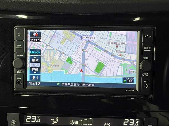 日産 エクストレイル 20Xi 広島県 2020(令2)年 4.8万km ダイヤモンドブラック 純正ナビ/全周囲カメラ/電動リアゲート/パワーシート/シートヒーター/インテリジェントルームミラー/ブラインドスポットモニター/ドラレコ/ＥＴＣ/オートマチックハイビーム/電動パーキングブレーキ/衝突被害軽減/レーンキープ/オートマチックハイビーム/純正18インチアルミホイール(225/60/R18)/エアバッグ(運転席/助手席)