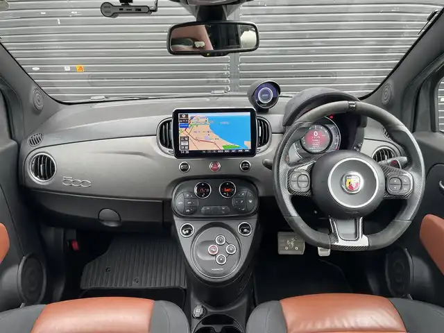 アバルト ５９５ コンペティツィオーネ 三重県 2018(平30)年 4.8万km グレー レコードモンツァマフラー/フローティングナビ　/フルセグＴＶ/ブルーレイ再生/ＤＶＤ再生/パドルシフト/純正１７インチアルミホイール/純正ドライブレコーダー/ＥＴＣ車載器/グリジオレコード/取扱説明書/スペアキー1本(キーレスなし)
