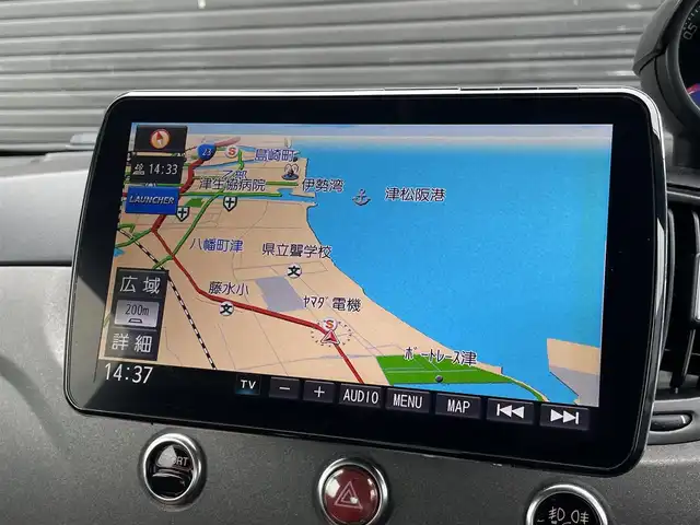 アバルト ５９５ コンペティツィオーネ 三重県 2018(平30)年 4.8万km グレー レコードモンツァマフラー/フローティングナビ　/フルセグＴＶ/ブルーレイ再生/ＤＶＤ再生/パドルシフト/純正１７インチアルミホイール/純正ドライブレコーダー/ＥＴＣ車載器/グリジオレコード/取扱説明書/スペアキー1本(キーレスなし)
