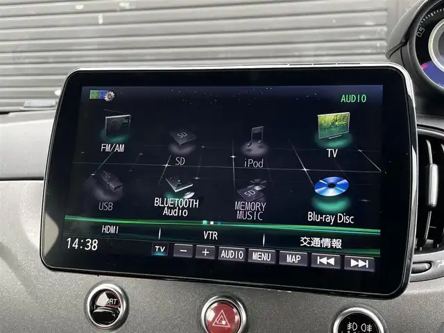 アバルト ５９５ コンペティツィオーネ 三重県 2018(平30)年 4.8万km グレー レコードモンツァマフラー/フローティングナビ　/フルセグＴＶ/ブルーレイ再生/ＤＶＤ再生/パドルシフト/純正１７インチアルミホイール/純正ドライブレコーダー/ＥＴＣ車載器/グリジオレコード/取扱説明書/スペアキー1本(キーレスなし)