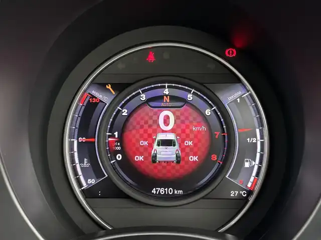 アバルト ５９５ コンペティツィオーネ 三重県 2018(平30)年 4.8万km グレー レコードモンツァマフラー/フローティングナビ　/フルセグＴＶ/ブルーレイ再生/ＤＶＤ再生/パドルシフト/純正１７インチアルミホイール/純正ドライブレコーダー/ＥＴＣ車載器/グリジオレコード/取扱説明書/スペアキー1本(キーレスなし)