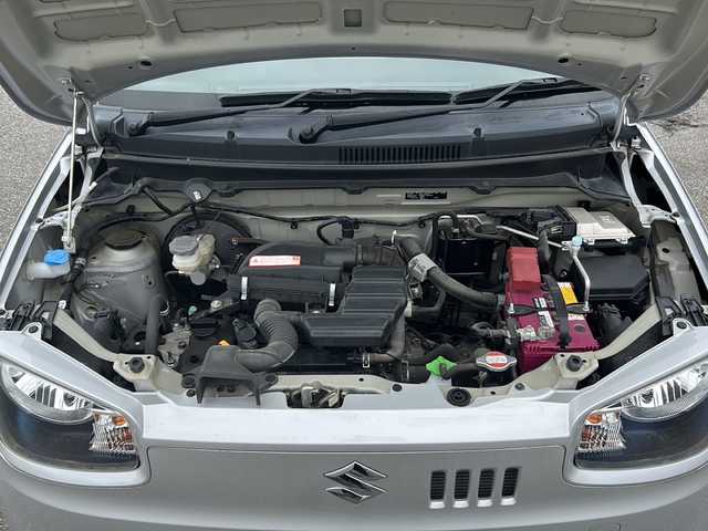 スズキ アルト L 富山県 2017(平29)年 2万km シルキーシルバーメタリック ・禁煙車/・４ＷＤ/・純正オーディオ・ＣＤ/・アイドリングストップ/・衝突軽減ブレーキ/・社外ＡＷ/・純正フロアマット/・前席シートヒーター/・１４インチ夏タイヤ積込/・リモコンキー/・ハロゲンヘッドライト