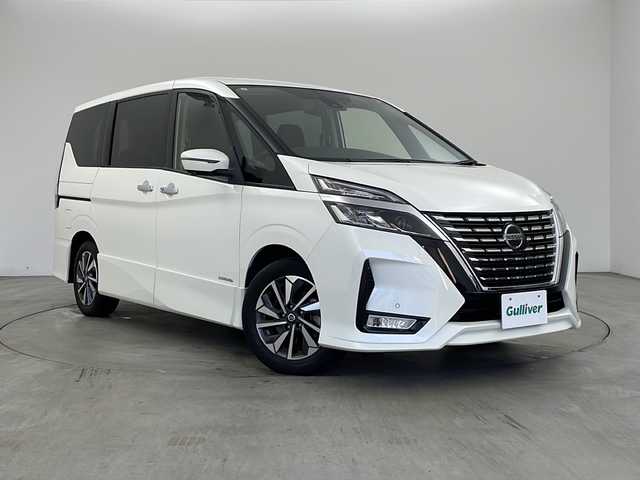 日産 セレナ ハイウェイスター V 兵庫県 2021(令3)年 2.3万km ブリリアントホワイトパール ・純正9インチナビ&TV&CD&DVD&SD&BT/・アラウンドビューモニター/・プロパイロット/・プリクラッシュセーフティ/・レーンキープアシスト/・レーダークルーズコントロール/・クリアランスソナー/・電動パーキングブレーキ/・オートブレーキホールド/・エマージェンシーブレーキ/・ビルトインETC/・デジタルインナーミラー/・ドライブレコーダー/・両側パワースライドドア/・ハンズフリースライドドア/・LEDライト/・純正16インチアルミホイール/・社外革調シートカバー/・スマートキー/・保証書/・取扱説明書