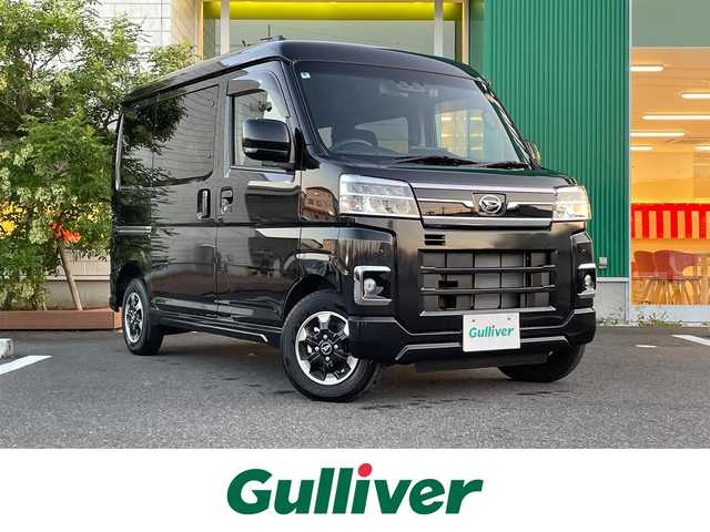 ダイハツ アトレー バン RS 岡山県 2025(令7)年 0.2万km ブラックマイカメタリック 純正9インチディスプレイオーディオ/Bluetooth、HDMI、AndroidAuto/Apple　Carplay フルセグTV/両側パワースライドドア/ETC/バックカメラ/純正アルミホイール/LEDライト/衝突軽減システム/ワンオーナー/スマートキー/４WD切り替え/スペアキー/プッシュスタート