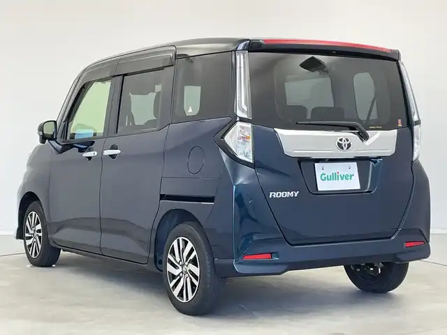 トヨタ ルーミー カスタムG 新潟県 2025(令7)年 0.2万km レーザーブルークリスタルシャイン 純正ディスプレイオーディオ/　フルセTV/Bluetooth/AppleCarPlay/AndroidAuto/衝突被害軽減ブレーキ/レーンキープアシスト/レーダークルーズコントロール/前後コーナーセンサー/全方位モニター/前後ドライブレコーダー/前席シートヒーター/両側パワースライドドア/ビルトインETC2.0/アイドリングストップ/オートマチックハイビーム/LEDヘッドライト/レザー調シートカバー/レザーステアリング/ステアリングスイッチ