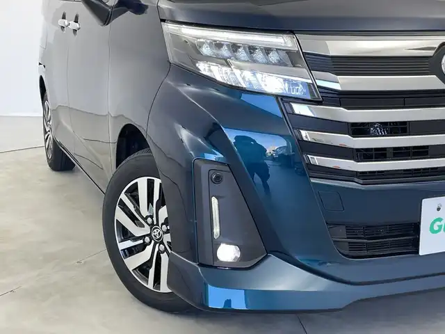 トヨタ ルーミー カスタムG 新潟県 2025(令7)年 0.2万km レーザーブルークリスタルシャイン 純正ディスプレイオーディオ/　フルセTV/Bluetooth/AppleCarPlay/AndroidAuto/衝突被害軽減ブレーキ/レーンキープアシスト/レーダークルーズコントロール/前後コーナーセンサー/全方位モニター/前後ドライブレコーダー/前席シートヒーター/両側パワースライドドア/ビルトインETC2.0/アイドリングストップ/オートマチックハイビーム/LEDヘッドライト/レザー調シートカバー/レザーステアリング/ステアリングスイッチ