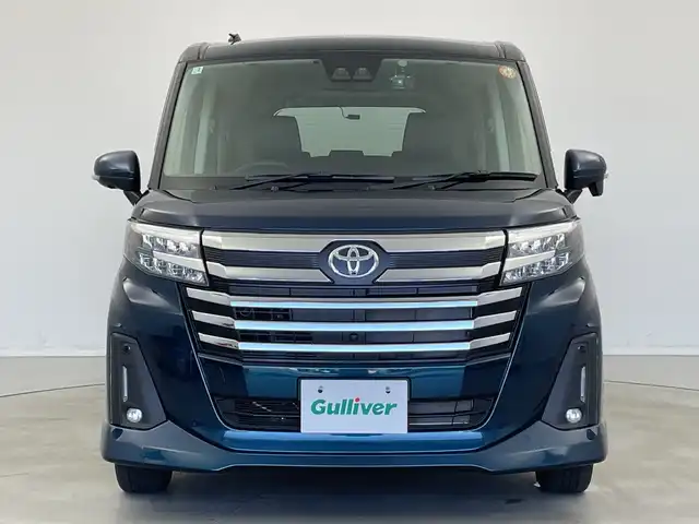 トヨタ ルーミー カスタムG 新潟県 2025(令7)年 0.2万km レーザーブルークリスタルシャイン 純正ディスプレイオーディオ/　フルセTV/Bluetooth/AppleCarPlay/AndroidAuto/衝突被害軽減ブレーキ/レーンキープアシスト/レーダークルーズコントロール/前後コーナーセンサー/全方位モニター/前後ドライブレコーダー/前席シートヒーター/両側パワースライドドア/ビルトインETC2.0/アイドリングストップ/オートマチックハイビーム/LEDヘッドライト/レザー調シートカバー/レザーステアリング/ステアリングスイッチ