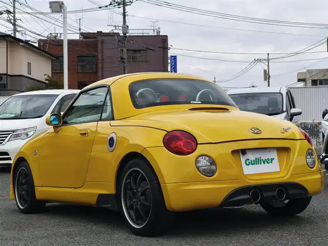 ダイハツ コペン セカンドアニバーサリーED 熊本県 2005(平17)年 5万km ジョーヌイエロー フロントエアロ/社外ナビ（AVN-Z03i）/【フルセグTV/Bluetooth/CD/DVD】/バックカメラ/RAYS15インチAW/レカロシート/シートヒーター/ETC/ドライブレコーダー/社外フロアマット