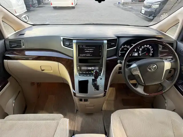 トヨタ ヴェルファイア 2．4V 千葉県 2013(平25)年 4.9万km ホワイトパールクリスタルシャイン 純正7インチHDDナビ（BT/Blu-ray/DVD/CD)/　B-Cas無し/フルセグ（走行中不可）/アルパイン　フリップダウンモニター/コムテック　ドラレコ　（360度・リア）/クルーズコントロール/運転席・助手席　パワーシート/助手席　オットマン/運転席　シートメモリ/ETC/両側パワースラド/HIDライト/スペアキー