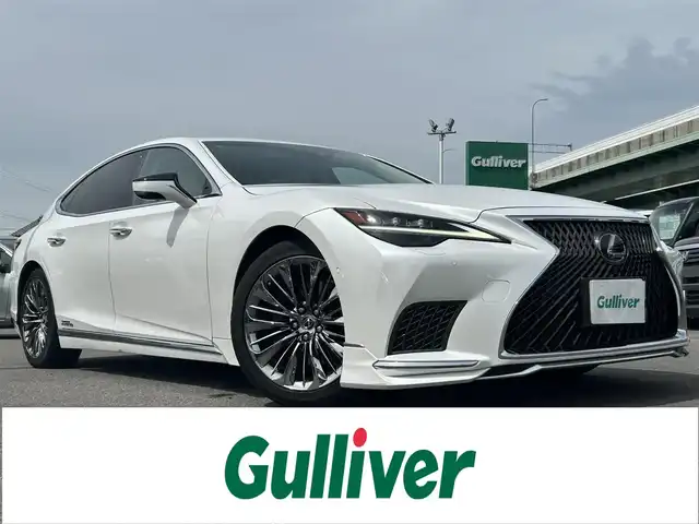 レクサス ＬＳ 500h Iパッケージ 愛知県 2021(令3)年 8万km ソニッククォーツ サンルーフ/純正メーカーナビ/(CD/DVD/FM/AM/フルセグTV）/パノラミックビューモニター/デジタルインナーミラー/ビルトインETC2.0/純正20インチAW/レクサスセーフティシステム/ブラインドスポットモニター/ヘッドアップディスプレイ/レーダークルーズコントロール/横滑り防止システム/パーキングアシスト/純正ドライブレコーダー/本革シート/前席メモリー付きパワーシート/前席シートヒーター/エアシート/ハンドルヒーター/ステアリングスィッチ/パドルシフト/AC100V電源/電動リアサンシェード/純正フロアマット/三眼LEDヘッドライト/シーケンシャルウィンカー