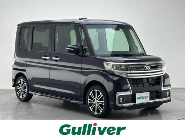 ダイハツ タント カスタム RS トップED SAⅡ 兵庫県 2016(平28)年 5.2万km ナイトシャドーパープルクリスタルM スマートアシストII/・衝突軽減ブレーキ/・車線逸脱警報/純正SDナビ【NSZN-W66D】/・CD/DVD/MSV/Bluetooth/フルセグTV/バックカメラ/両後パワースライドドア/ハーフレザーシート/コーナーセンサー/スマートキー/純正LEDヘッドライト/フォグランプ/ETC/本革巻ステアリング/純正15インチアルミホイール/サイドエアバッグ/新車時保証書＆取扱説明書