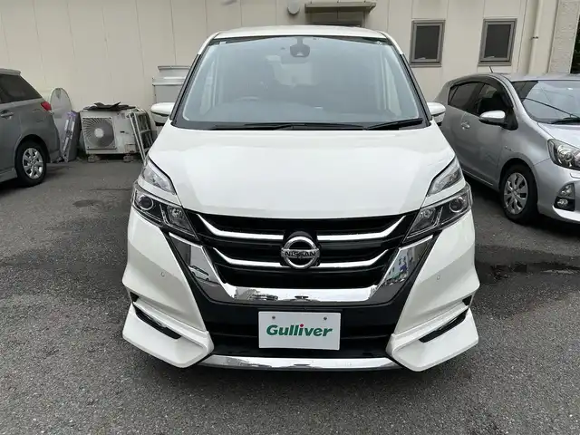 日産 セレナ ハイウェイスター プロパイロットED 神奈川県 2016(平28)年 8.2万km ブリリアントホワイトパール ４WD/インテリジェントパーキングアシスト/LDW（車線逸脱警報）/LDP（車線逸脱防止支援システム）/ふらつき警報/踏み間違い衝突防止アシスト/進入禁止標識検知/プロパイロット/エマージェンシーブレーキ/純正ナビ＆フルセグTV/CD／DVD／SD／BT／AUX/純正フリップダウンモニター/アラウンドビューモニター/純正15inアルミホイール/両側パワースライドドア/LEDライト/フォグランプ/電動格納ミラー/ETC/アイドリングストップ/シートヒーター/ドライブレコーダー/スマートキー/プッシュスタート/W＆サイドエアバッグ/横滑り防止装置/ABS/純フロアマット/保証書/取扱説明書/スペアキー有