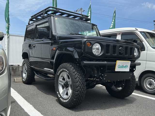 スズキ ジムニー XL 岡山県 2020(令2)年 4.3万km ブルーイッシュブラックパール3 登録時走行距離42300km/社外ナビ/（TV）/B+S車外カメラ/4WD/ダウンヒルアシストコントロール/背面タイヤ/D+Nシートヒーター/ビルトインETC/プッシュスタート/スマートキー/電動格納ミラー/純正１６インチアルミホイール/ハロゲンヘッドライト/W+SIDEエアバック/純正フロアマット/パワーステアリング/パワーウィンドウ