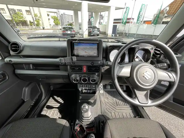 スズキ ジムニー XL 岡山県 2020(令2)年 4.3万km ブルーイッシュブラックパール3 登録時走行距離42300km/社外ナビ/（TV）/B+S車外カメラ/4WD/ダウンヒルアシストコントロール/背面タイヤ/D+Nシートヒーター/ビルトインETC/プッシュスタート/スマートキー/電動格納ミラー/純正１６インチアルミホイール/ハロゲンヘッドライト/W+SIDEエアバック/純正フロアマット/パワーステアリング/パワーウィンドウ