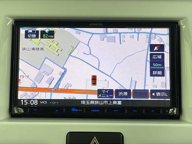 スズキ ハスラー G 埼玉県 2017(平29)年 1.8万km クールカーキPM 社外ナビ　MDV-D404BT/(Bluetooth/CD/DVD/USB/AM/FM)/地デジワンセグ/バックカメラ/ETC/運転席・助手席シートヒーター/衝突軽減ブレーキ/アイドリングストップ/プッシュスタート/シガーソケット/ダブルエアバッグ/純正ドアバイザー/社外フロアマット