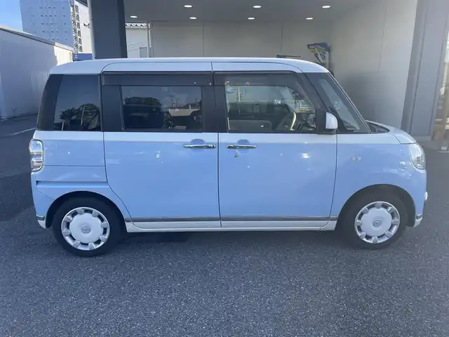 ダイハツ ムーヴ キャンバス G メイクアッフ SA Ⅱ 鳥取県 2017(平29)年 8.2万km パールホワイトⅢ/シルキーブルーパール 2トーン 両側パワースライドドア/スマートアシスト/プッシュスタート/LEDヘッドライト/社外ナビ/フルセグTV