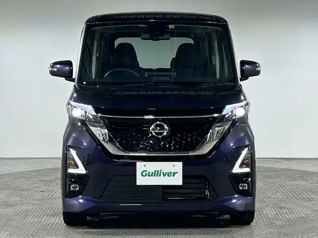 日産 ルークス HWS Gターボ プロパイロットED 神奈川県 2020(令2)年 2.7万km アメジストパープル プロパイロット/アラウンドビューモニター/両側電動スライドドア/ハンズフリー/電動サイドブレーキ/オートブレーキホールド/アイドリングストップ機能/革巻きステアリング/ステアリングスイッチ/Autoライト/LEDヘッドライト/フォグランプ/自動防眩ミラー/コーナーセンサー/シートリフター/インテリジェントキー/プッシュスタートボタン/電動格納ミラー/ウィンカーミラー/SOSコール/純正フロアマット/純正15インチアルミホイール/ドアバイザー