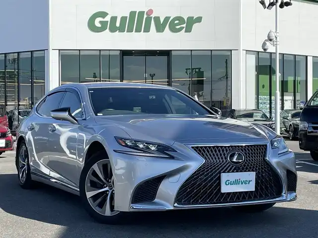 レクサス ＬＳ 500h 長崎県 2019(令1)年 4.1万km ソニックシルバー 純正メーカーナビ/CD/DVD/BT/USB/フルセグTV/全方位カメラ/黒本革シート/前席パワーシート/前席メモリーシート/前席シートヒーター/前席エアーシート/衝突軽減システム/レーダークルーズコントロール/ドライブレコーダー/LEDヘッドライト/オートマチックハイビーム/ビルトインETC