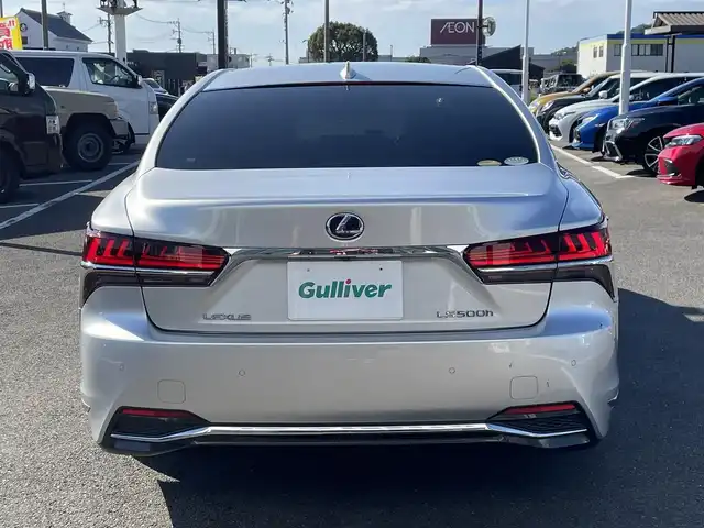 レクサス ＬＳ 500h 長崎県 2019(令1)年 4.1万km ソニックシルバー 純正メーカーナビ/CD/DVD/BT/USB/フルセグTV/全方位カメラ/黒本革シート/前席パワーシート/前席メモリーシート/前席シートヒーター/前席エアーシート/衝突軽減システム/レーダークルーズコントロール/ドライブレコーダー/LEDヘッドライト/オートマチックハイビーム/ビルトインETC