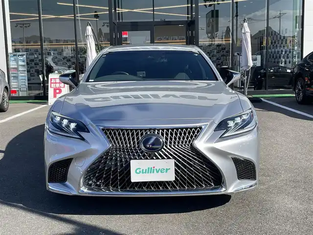 レクサス ＬＳ 500h 長崎県 2019(令1)年 4.1万km ソニックシルバー 純正メーカーナビ/CD/DVD/BT/USB/フルセグTV/全方位カメラ/黒本革シート/前席パワーシート/前席メモリーシート/前席シートヒーター/前席エアーシート/衝突軽減システム/レーダークルーズコントロール/ドライブレコーダー/LEDヘッドライト/オートマチックハイビーム/ビルトインETC