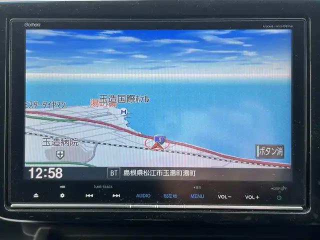 ホンダ ステップワゴン スパーダ ハイブリッド G EX ホンダセンシング 島根県 2017(平29)年 15.7万km 黒 登録時走行距離157745km/純正9インチナビ（BT/TV/CD/DVD/FM/AM）/クルーズコントロール/ドライブレコーダー（前のみ）/両側パワースライドドア/前席シートヒーター/コーナーセンサー（前後）/純正アルミホイール/純正フロアマット/LEDヘッドライト/プッシュスタート/衝突軽減装置/横滑り防止装置