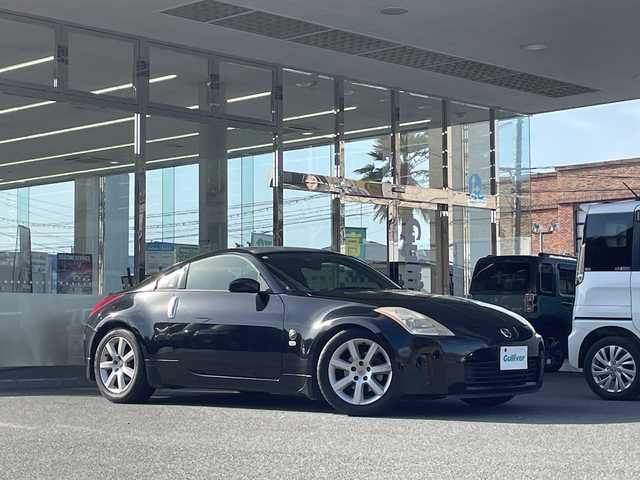 日産 フェアレディ Ｚ 福島県 2003(平15)年 9.6万km スーパーブラック ６ＭＴ　メーカーナビ　純正アルミホイール　ＨＩＤヘッドライト　純正フロアマット　ＥＴＣ　修復歴無　保証書　取扱説明書　スペアキー