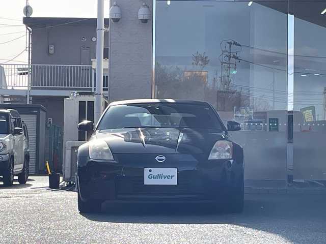 日産 フェアレディ Ｚ 福島県 2003(平15)年 9.6万km スーパーブラック ６ＭＴ　メーカーナビ　純正アルミホイール　ＨＩＤヘッドライト　純正フロアマット　ＥＴＣ　修復歴無　保証書　取扱説明書　スペアキー