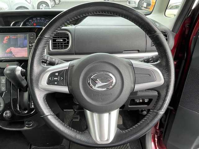ダイハツ タント カスタム RS スマートセレ SA 大阪府 2014(平26)年 12.1万km ファイアークォーツレッドM 純正メモリナビ/・フルセグ/DVD/BT/バックカメラ/ドライブレコーダー（前後）/ETC/両側パワースライドドア/フロアマット/ドアバイザー/プッシュスタート/スマートキー/保証書/取扱説明書